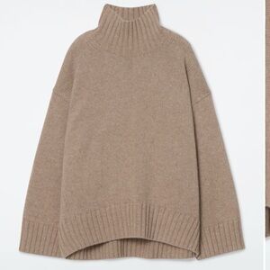 COS pure cashmere chunky turtleneck sweater NWT, L